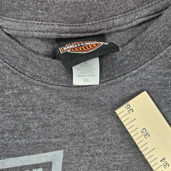 HARLEY DAVIDSON MOTORCYCLES LS GRAY SHIRT OCONOMOWOC WISCONSIN MENS SIZE XL - Picture 4 of 6